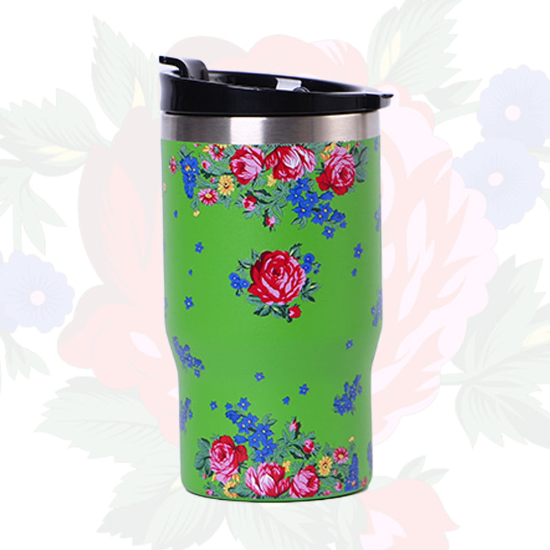 14 Oz Kokum Floral Vacuum Travel Mug