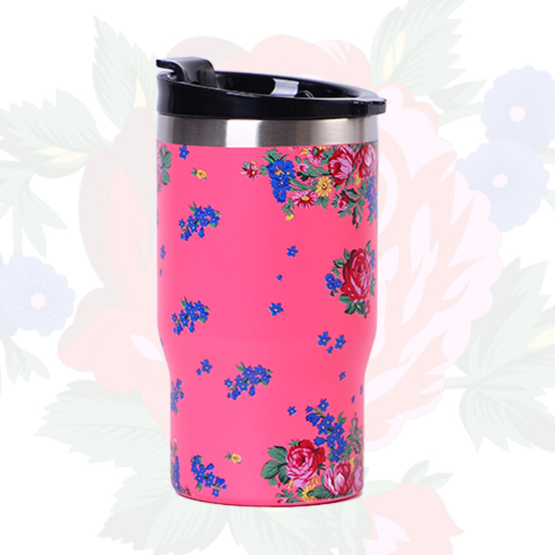 14 Oz Kokum Floral Vacuum Travel Mug