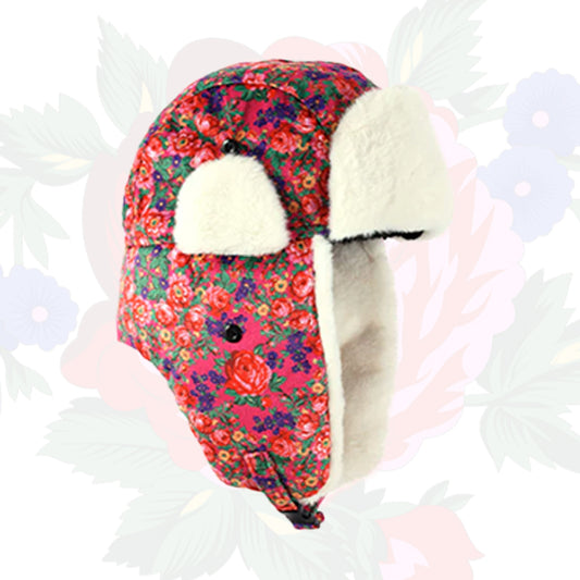 Kokum Floral Art Winter Trapper Hat