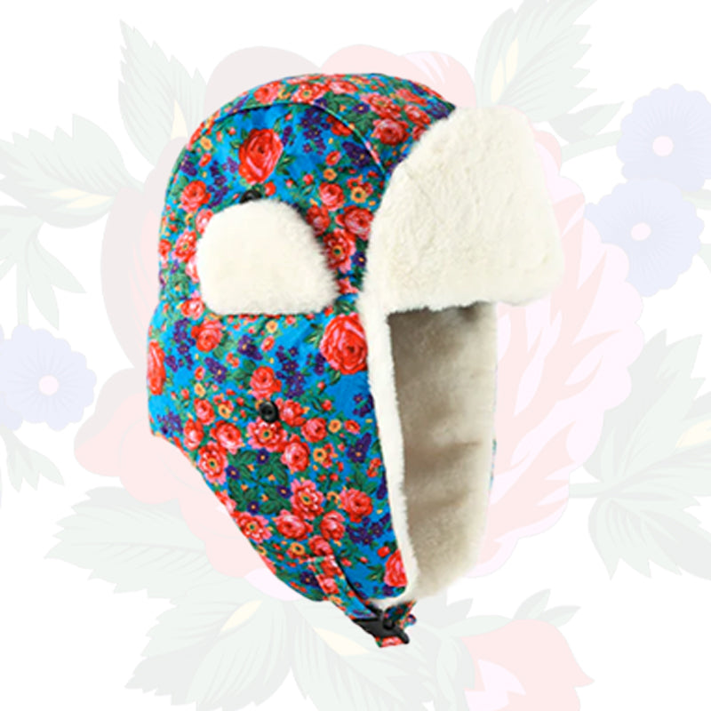 Kokum Floral Art Winter Trapper Hat