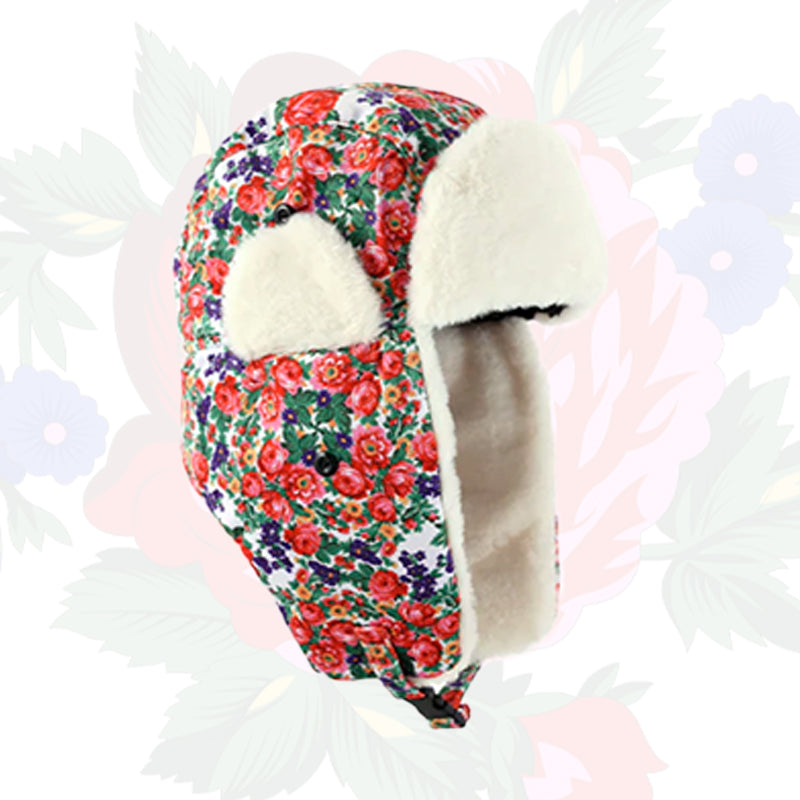 Kokum Floral Art Winter Trapper Hat