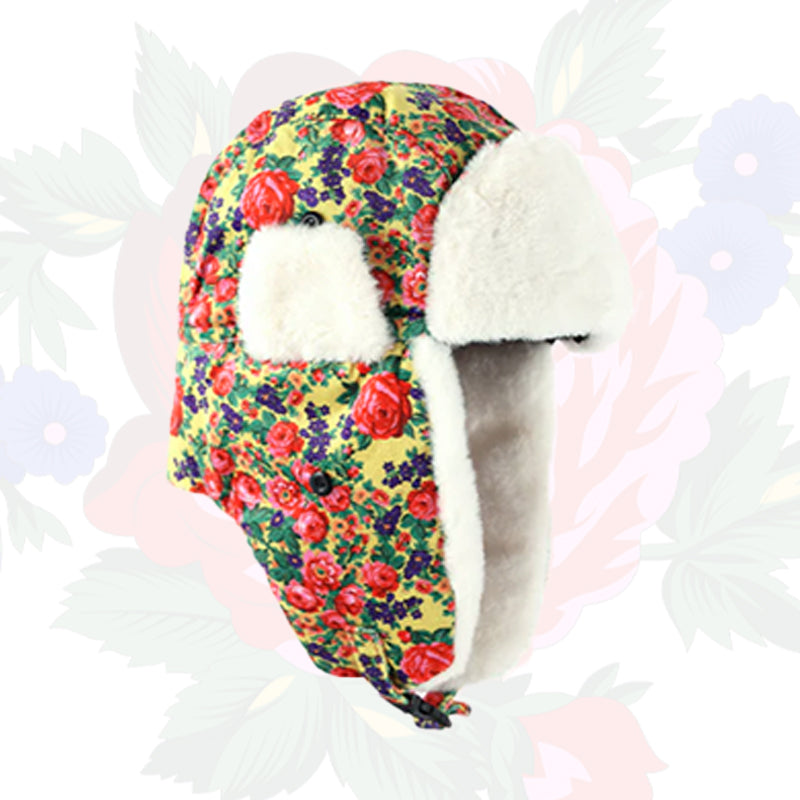 Kokum Floral Art Winter Trapper Hat